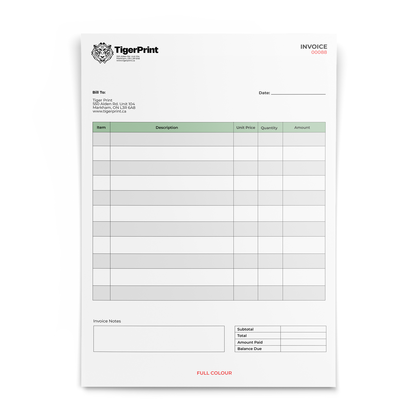 NCR Forms - 4 Part (Colour)